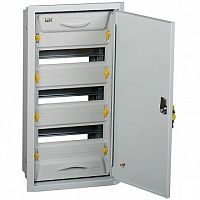 Распределительный шкаф PRO 36 мод., IP31, встраиваемый, сталь, серая дверь |  код. MKM15-V-36-31-ZU |  IEK